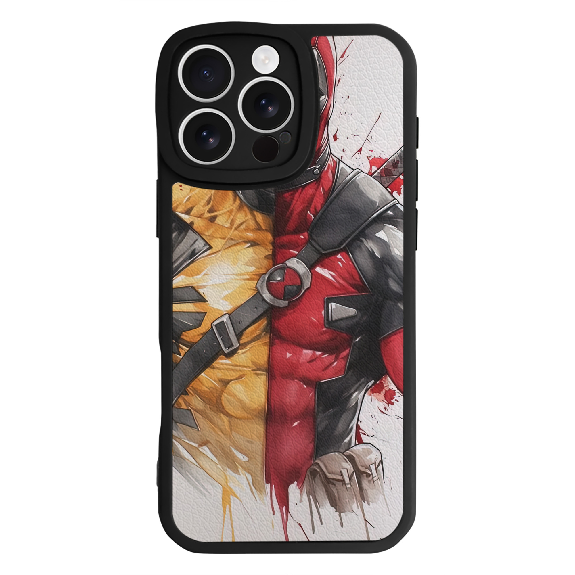 （画像用） Deadpool デッドプール 【iPhone 16シリーズ対応】シリコンスマホケース（レザー調） 材質：シリコン